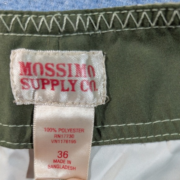 Mossimo Supply Co Mens Board Shorts Size 36 Green Floral Tropical Swim Trunks - Picture 5 of 8